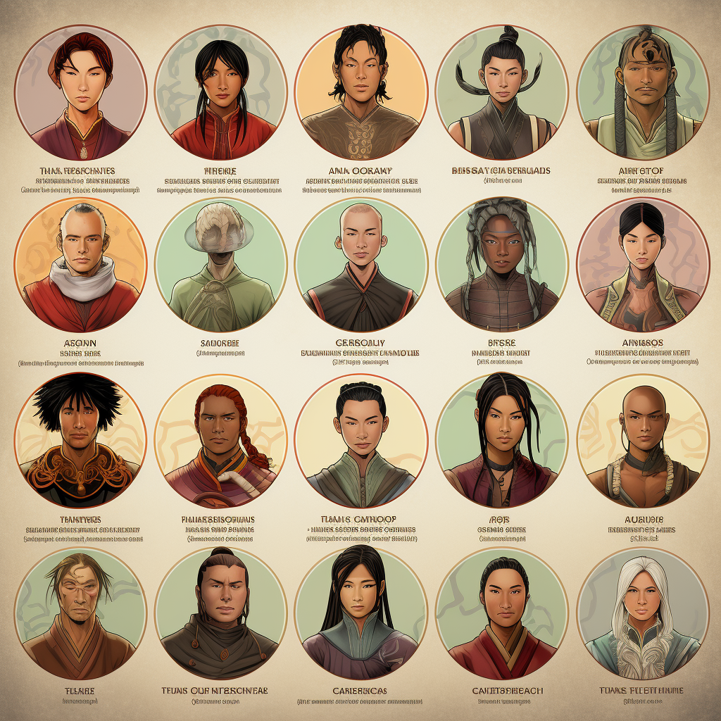 Character sheet for Hunger Games Avatar characters