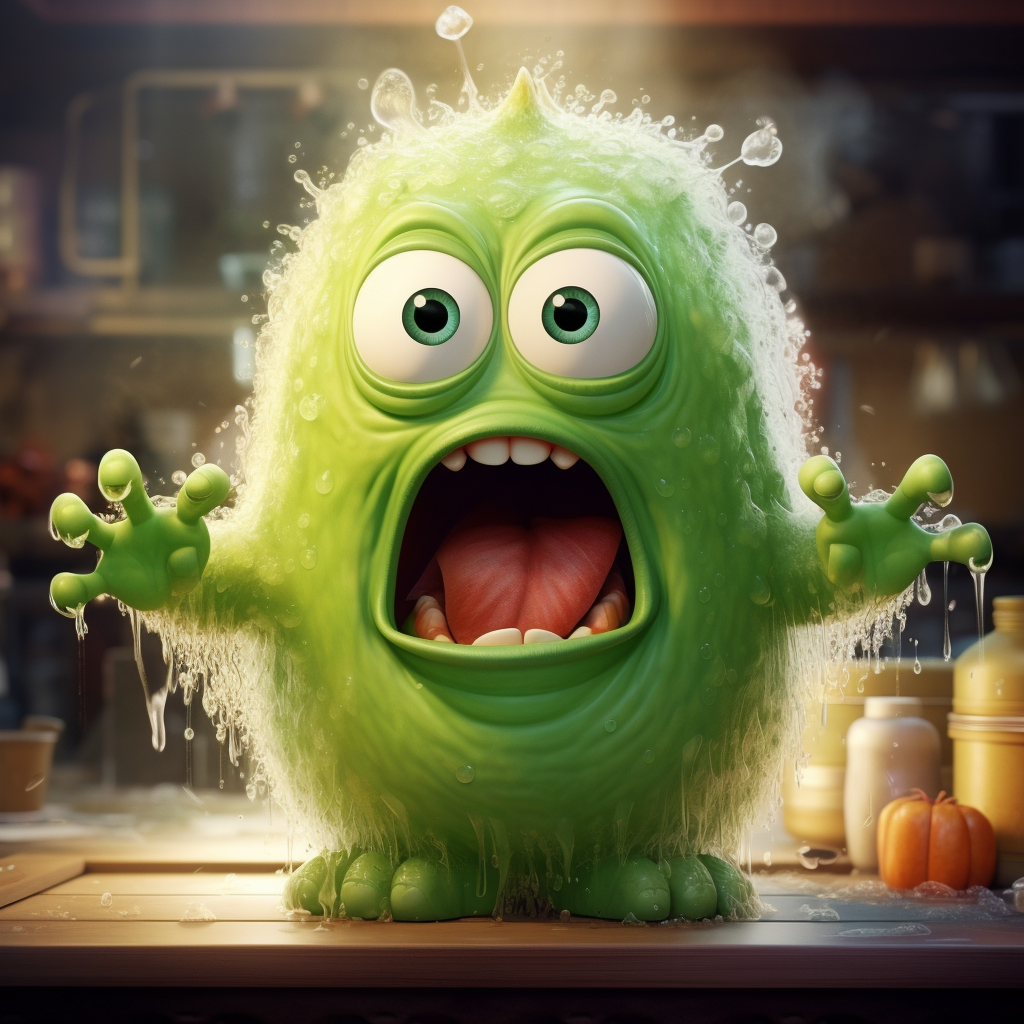 Adorable hungry green blob monster from Pixar