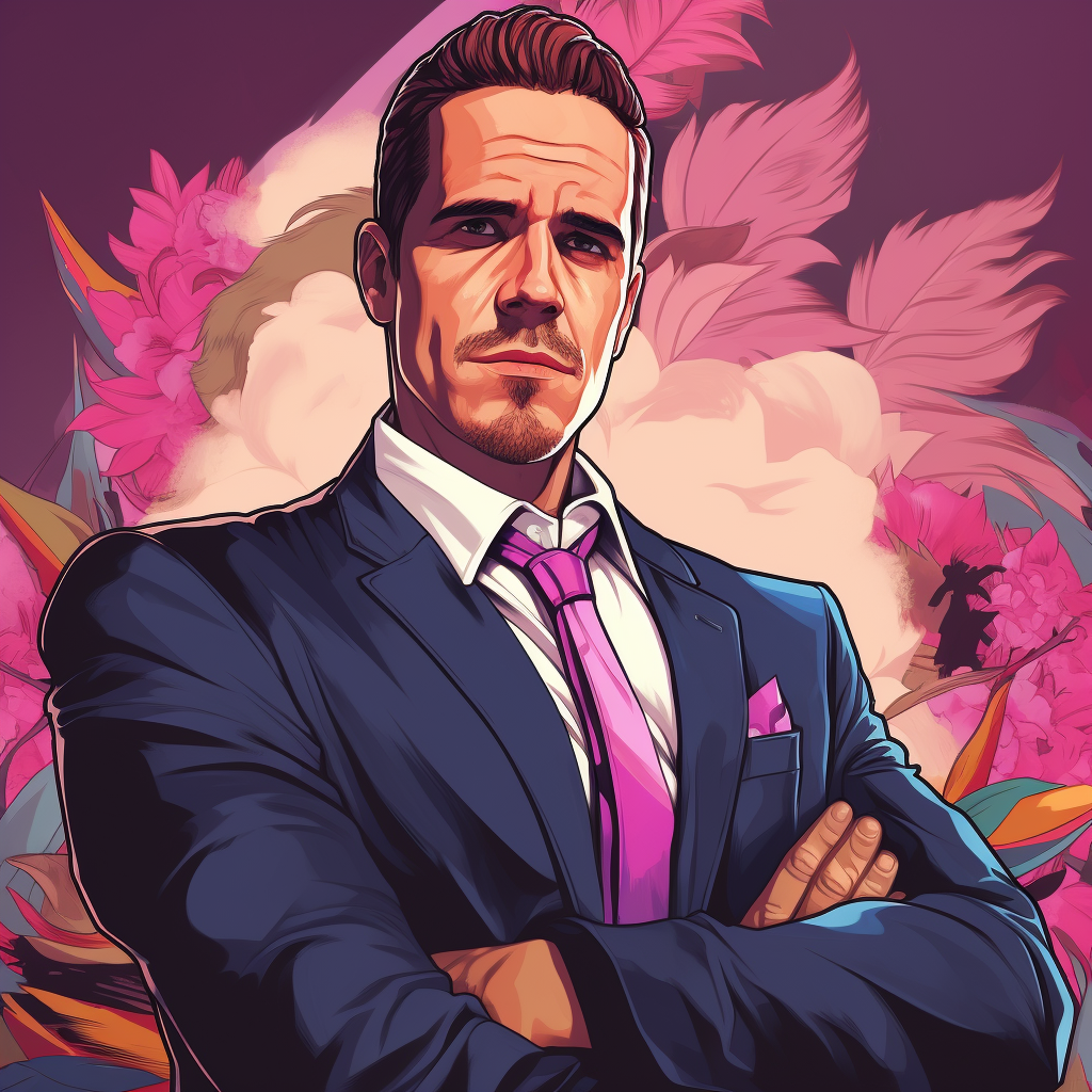 Illustration of Hunter Biden in GTA Style