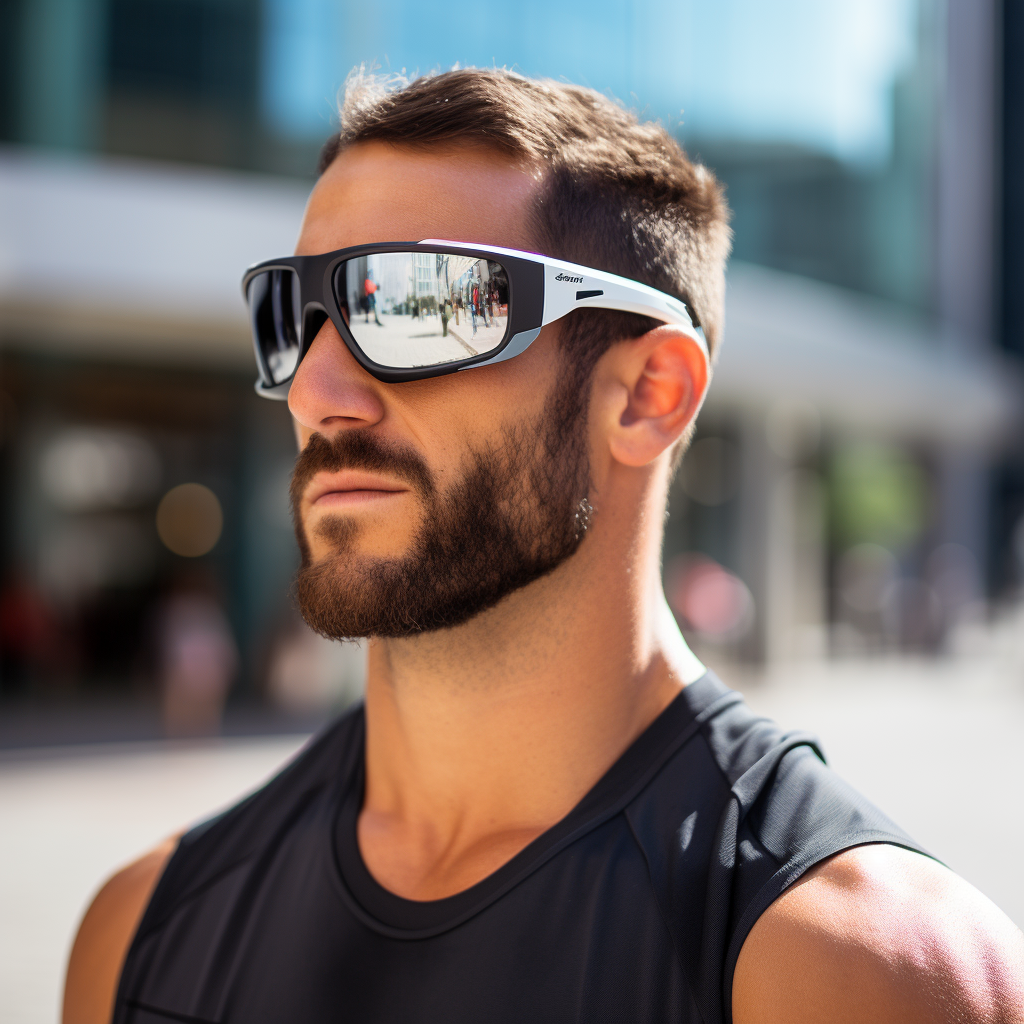 Stylish hybrid sunglasses with mirrored lens