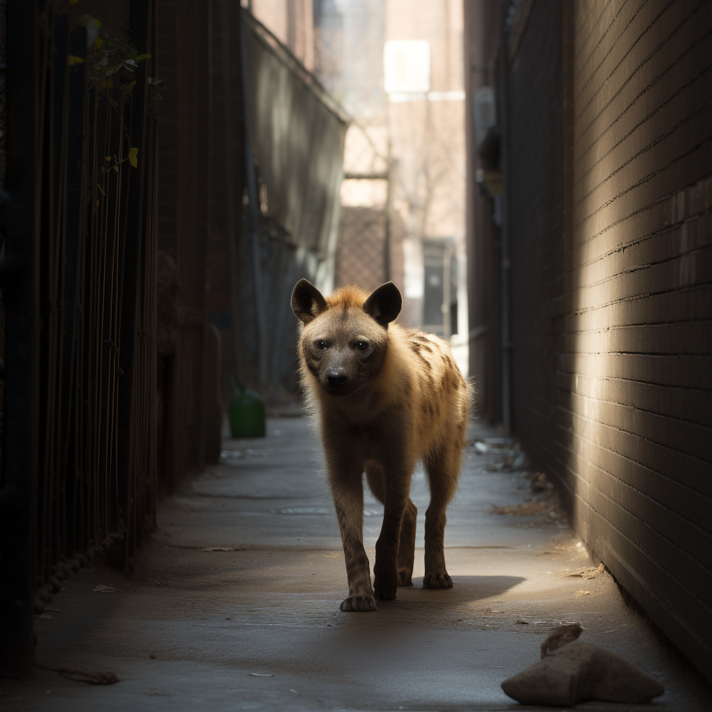 Hyena in NYC Alley