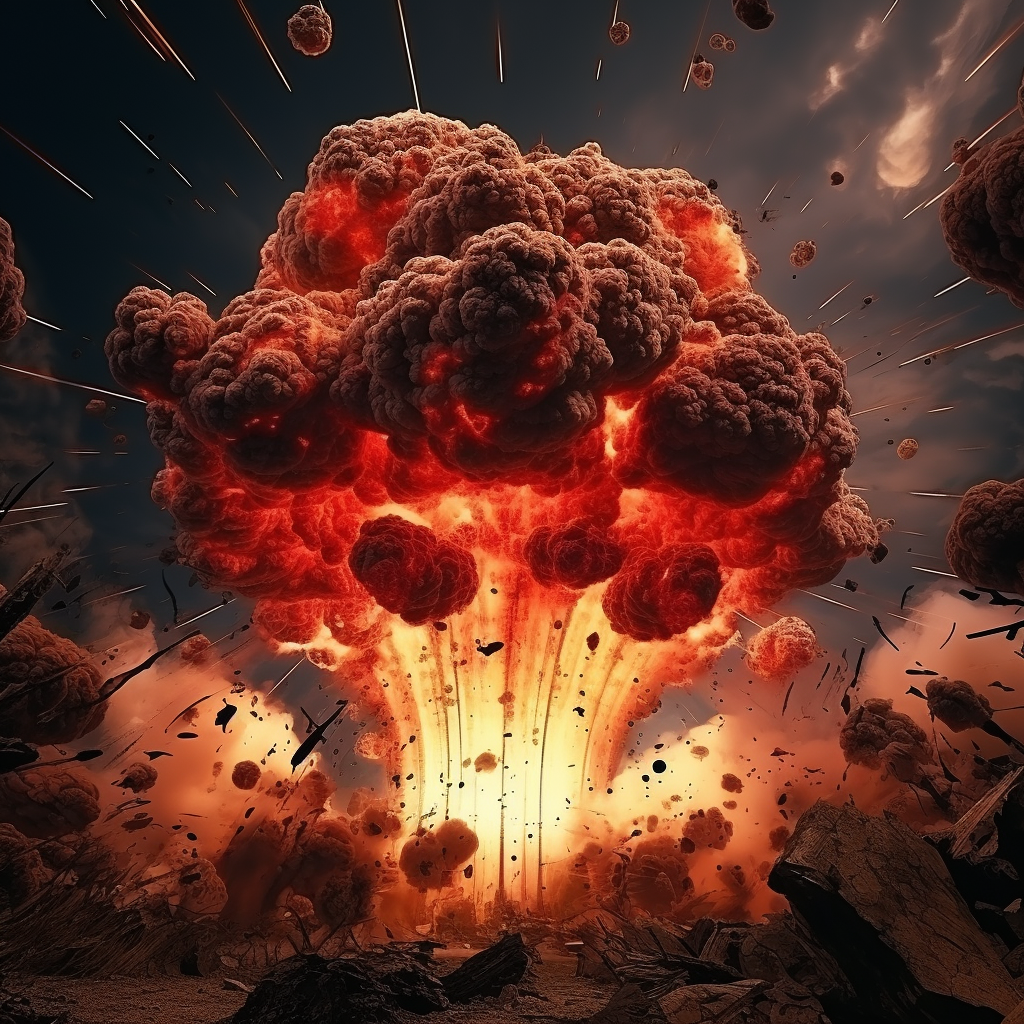 Hyper-Realistic Cinematic Mushroom Bomb Explosion