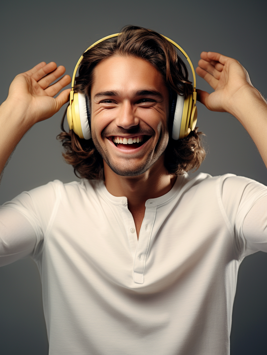 Happy man with smiling expression