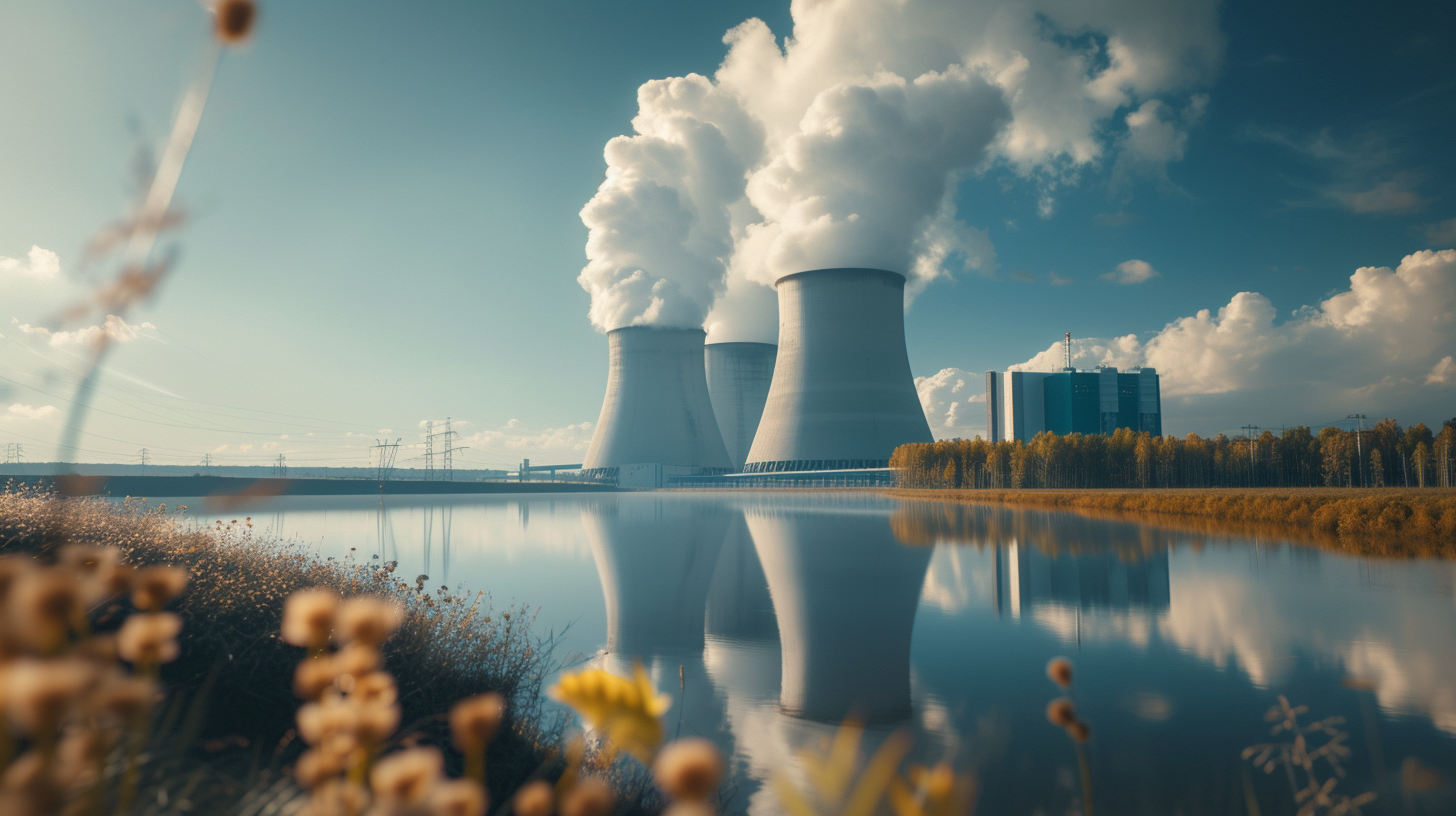 Hyper Realistic Landscape Nuclear Plant Europe