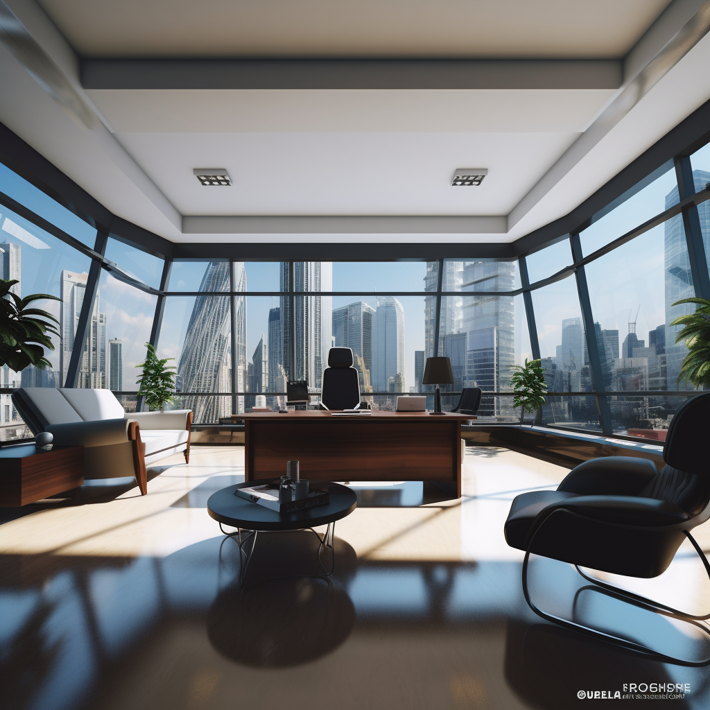 Hyper Realistic Luxury Office Background