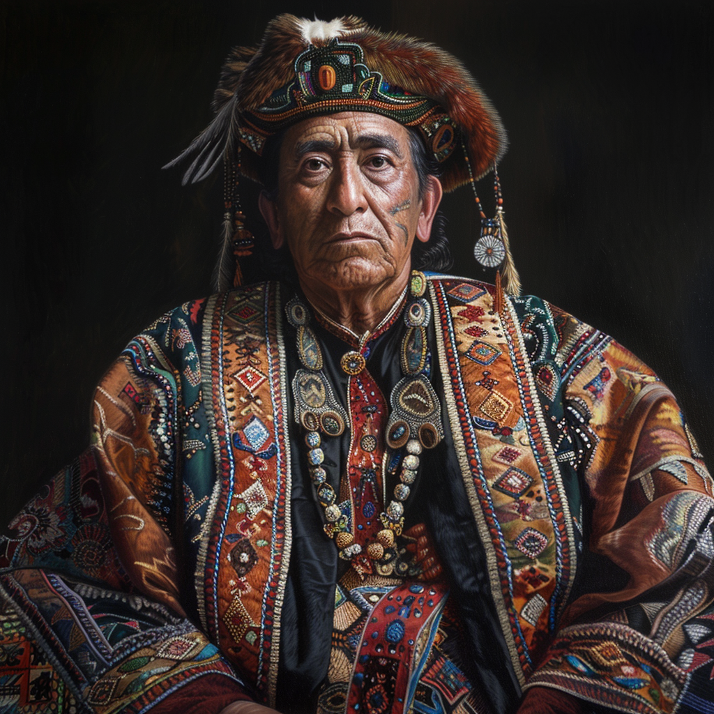 Calif traditional attire portrait