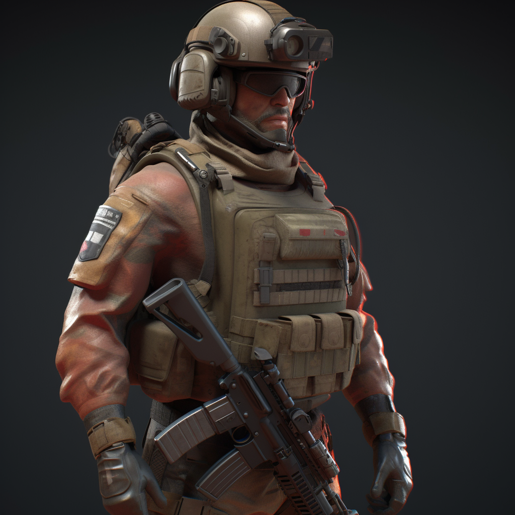 Hyper Realistic Soldier Full Body