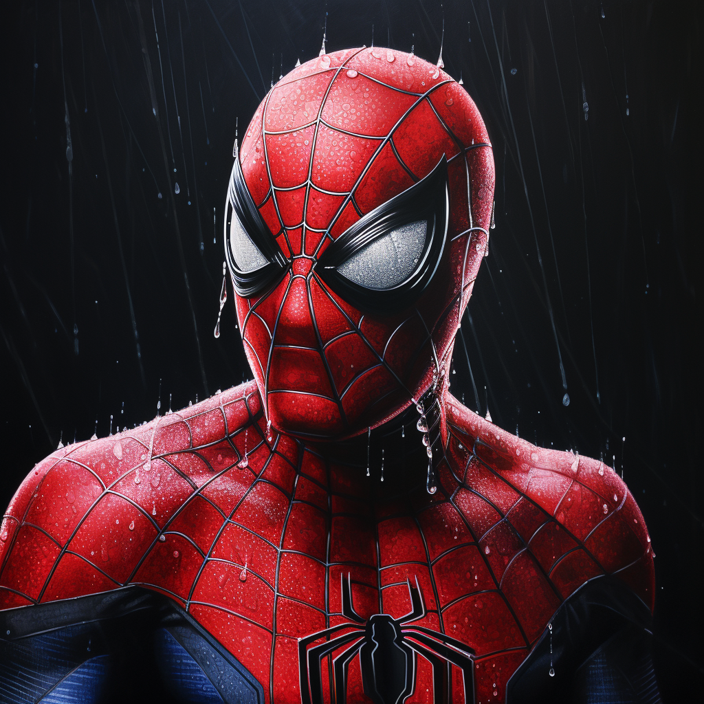 Hyper Realism Symbol Spider-Man Artwork