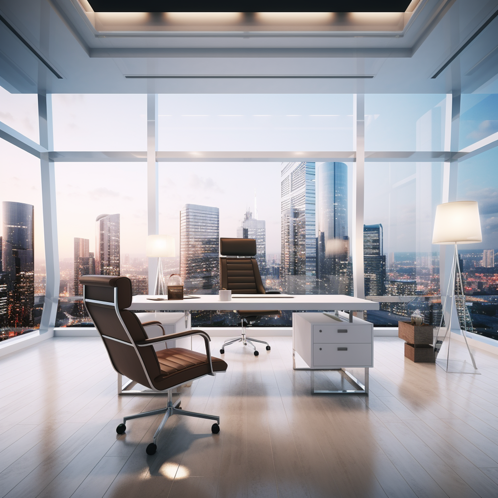 Hyper Realistic Luxury Office Background for Zoom Call