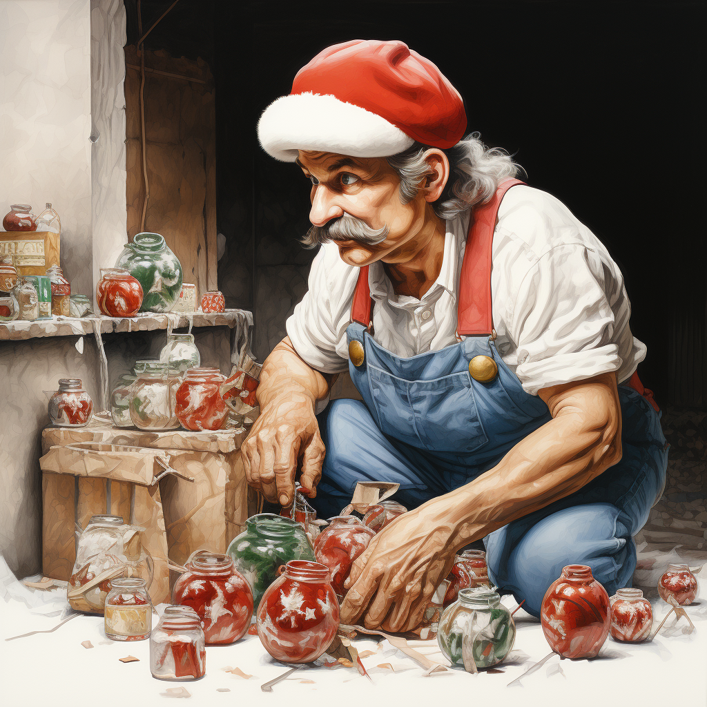 Hyperreal Mario Bros at Christmas