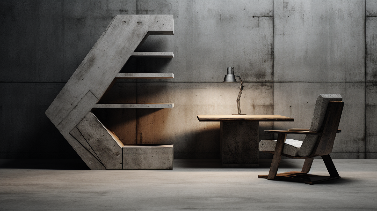 Modern Concrete and Steel Furniture Design