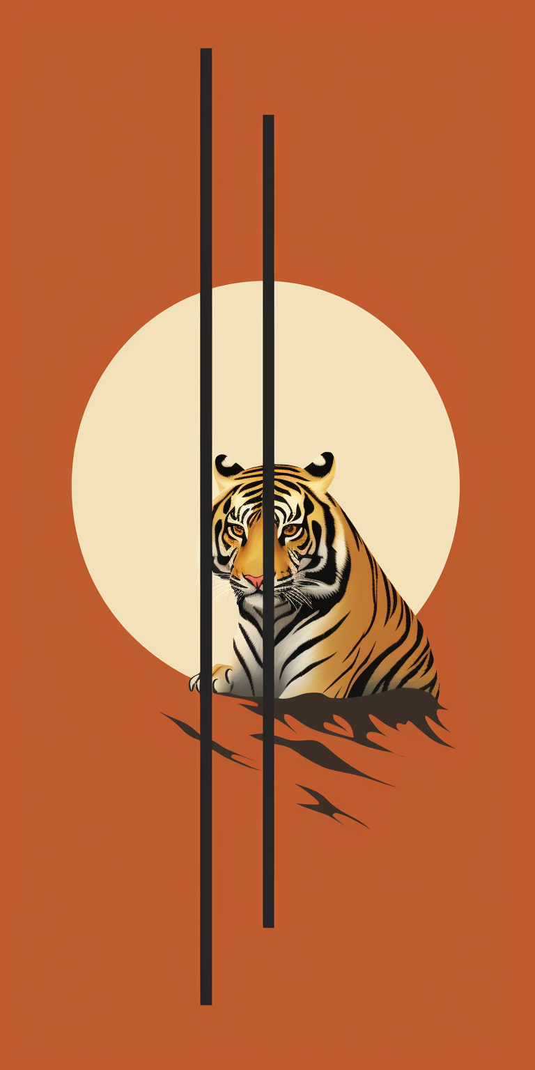 Tiger stripes in calm design