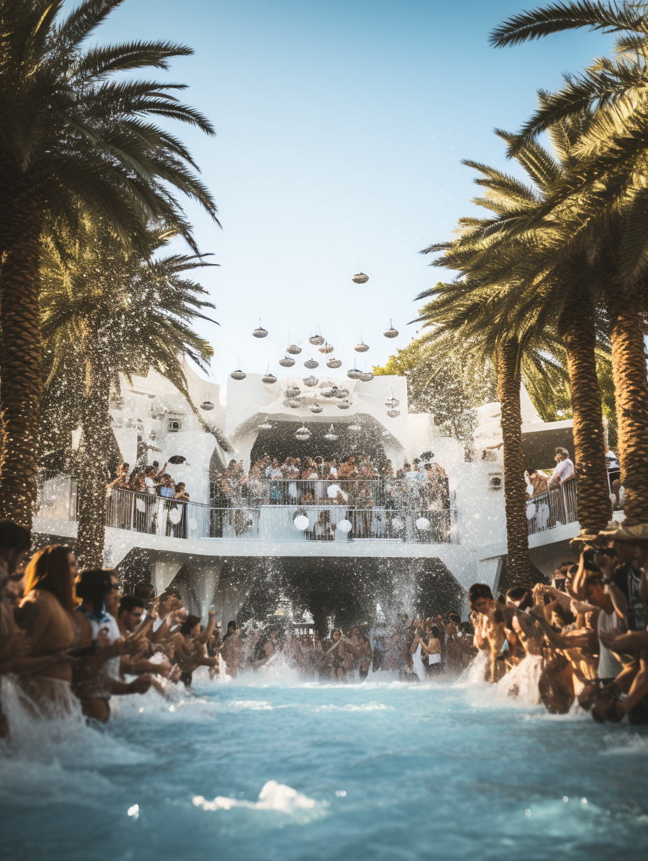 Vibrant Ibiza Pool Party scene