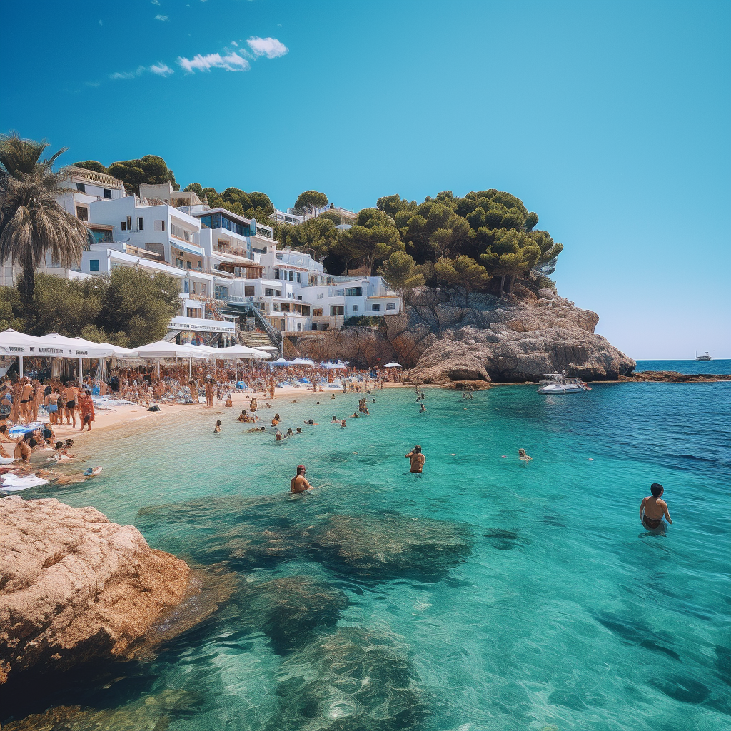 Relaxing on an Ibiza beach