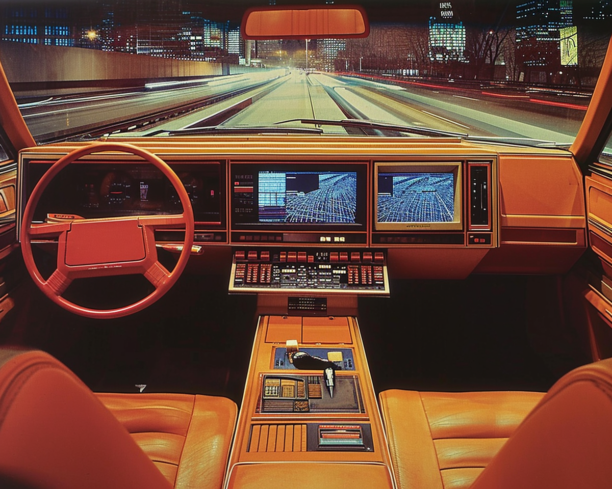 Vintage IBM car interior design