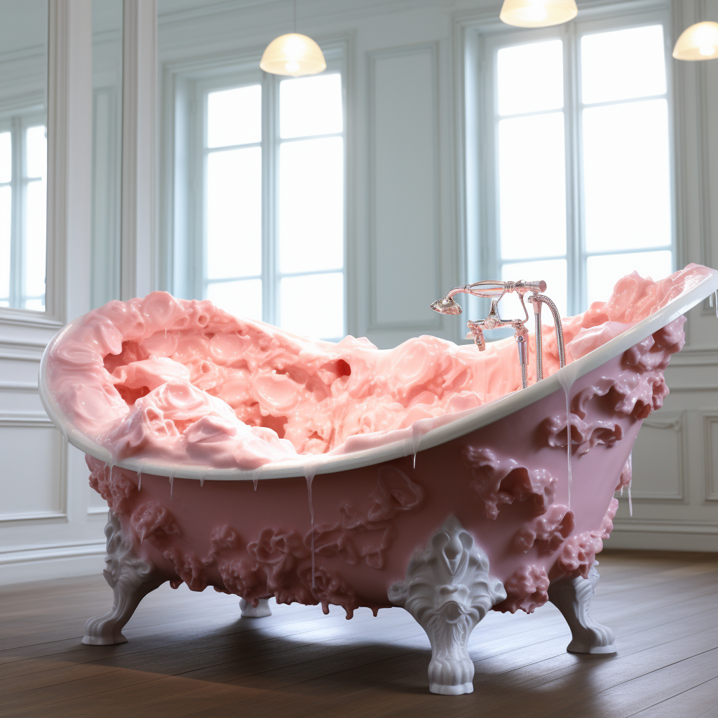 Ice cream bathtub picture