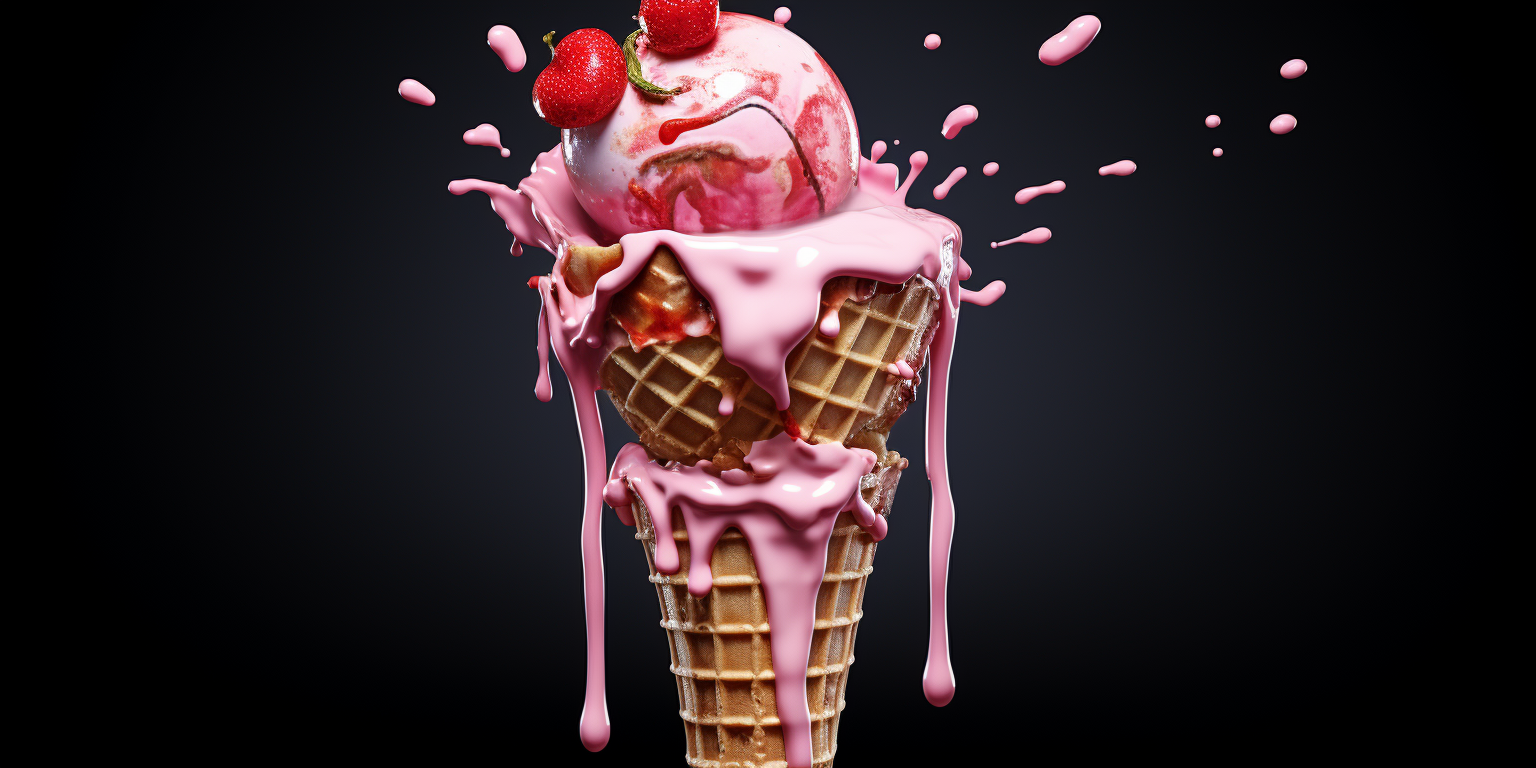 Stunning ice cream cone medical art