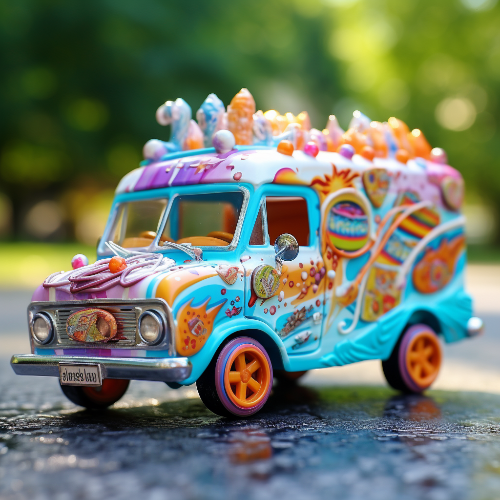 Colorful Ice Cream Truck Hot Wheels