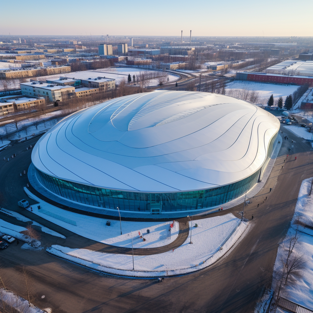 Ice Arena Above View