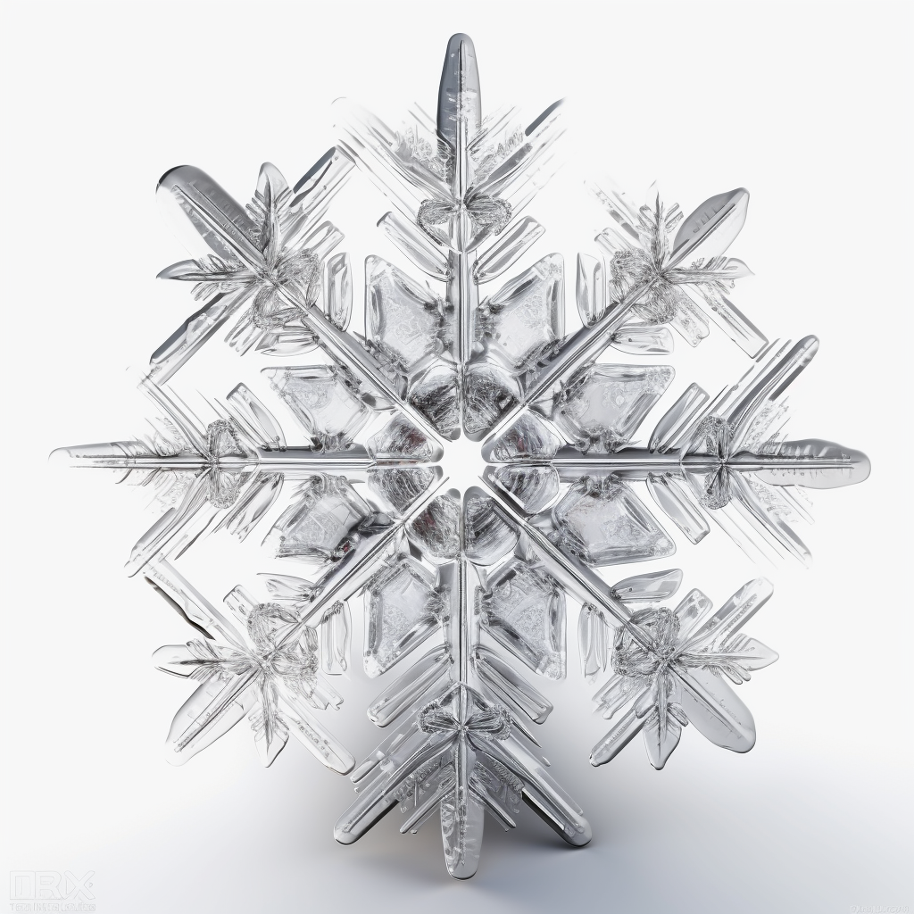 Beautiful snowflake made of ice