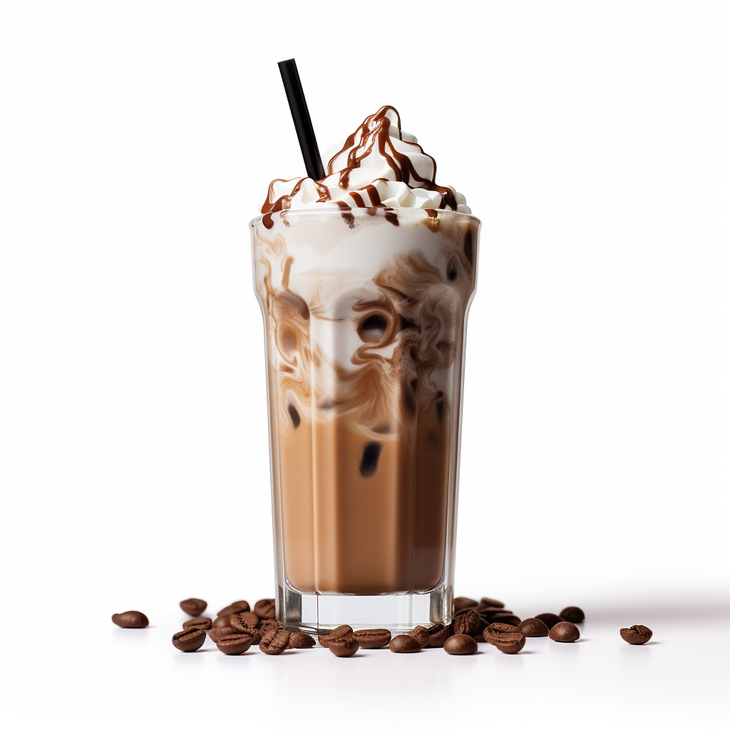 Iced Chocolate with Transparent Background