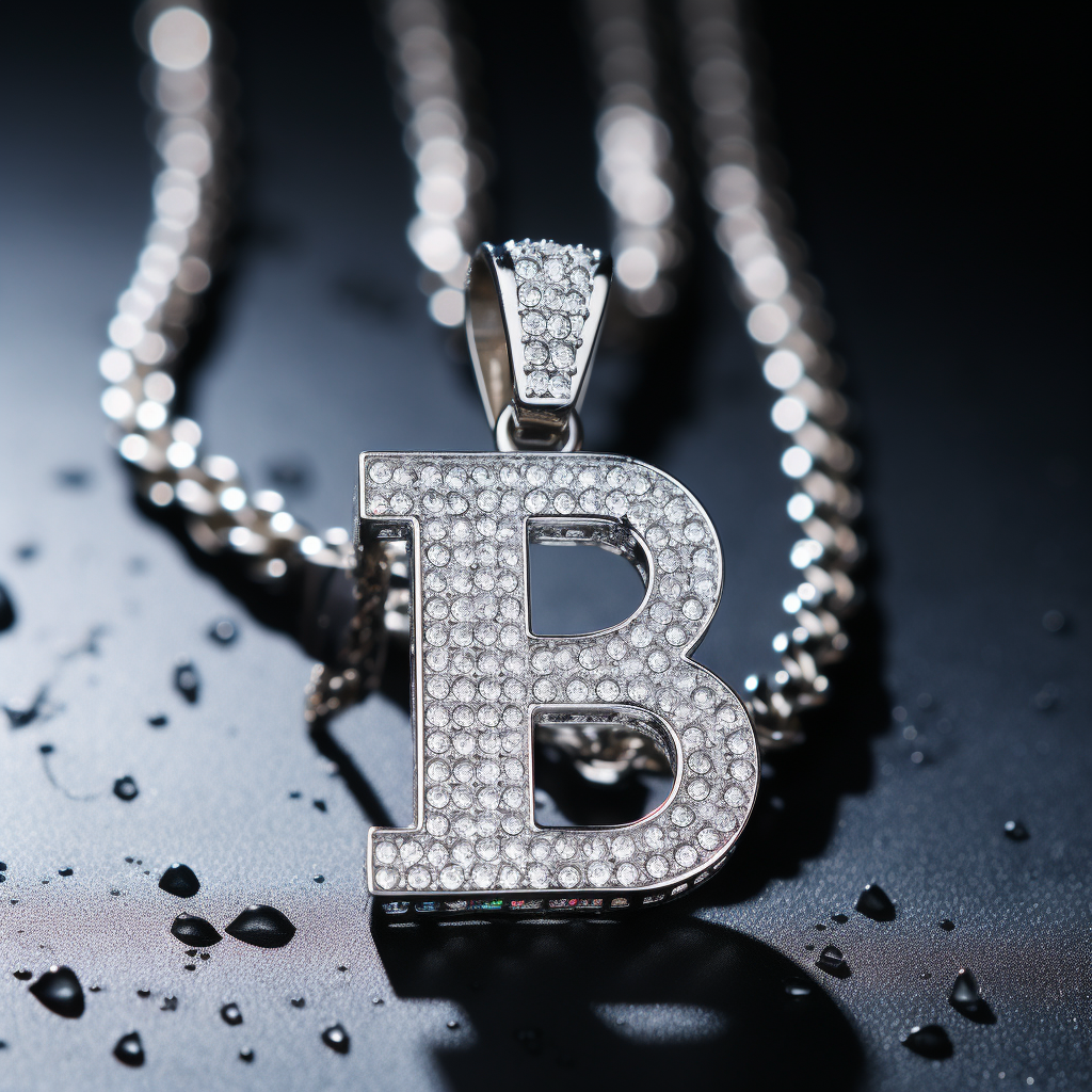 Shiny 8k Iced Out Necklace Pendant with BF