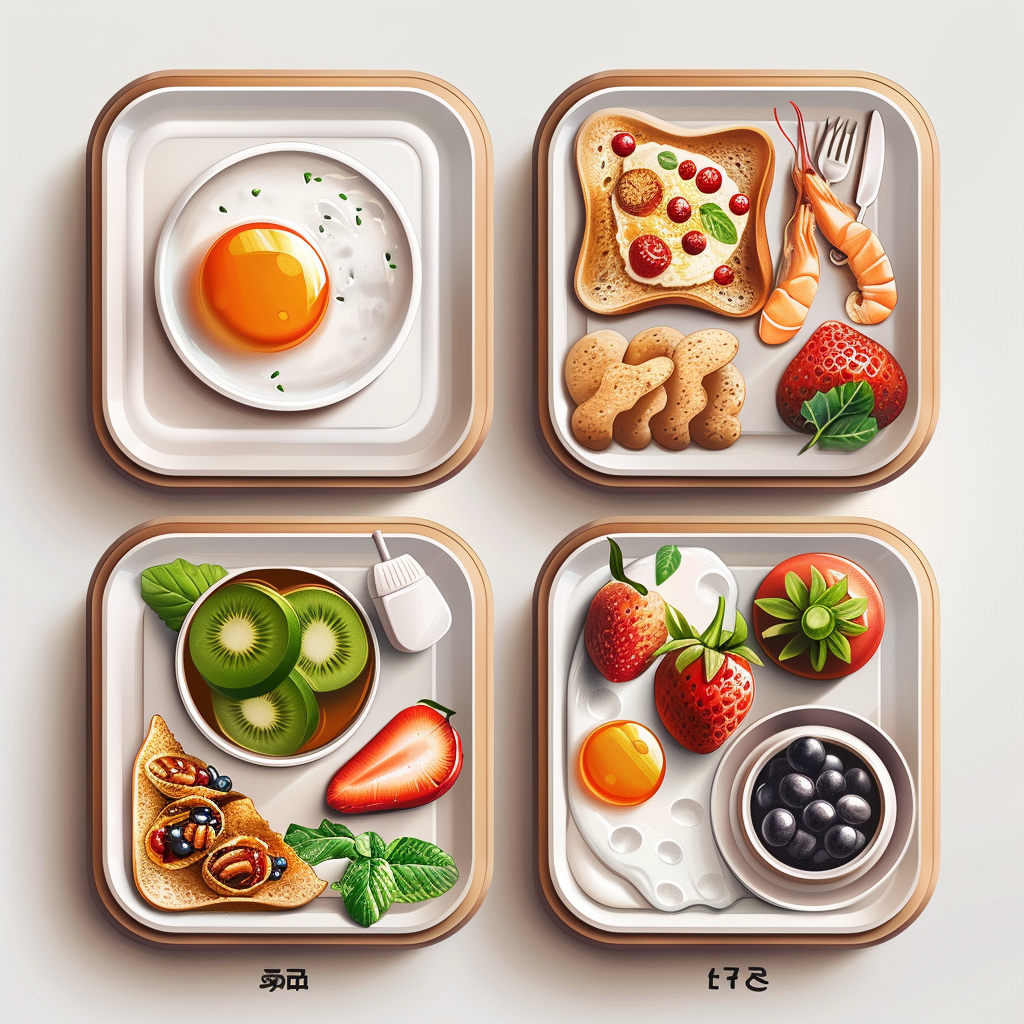 Food icons set meal times