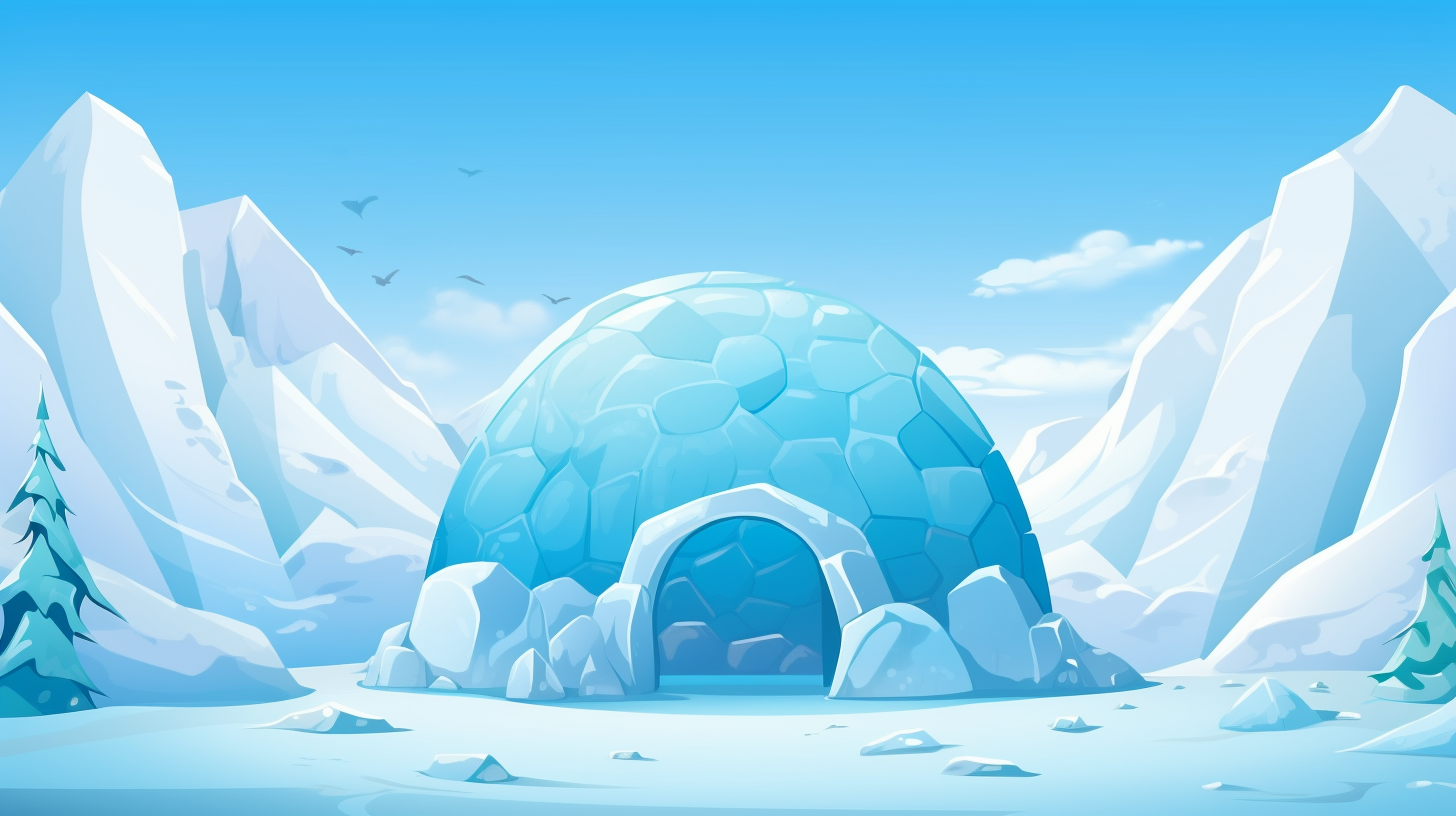 Beautiful Icy Igloo in Nature