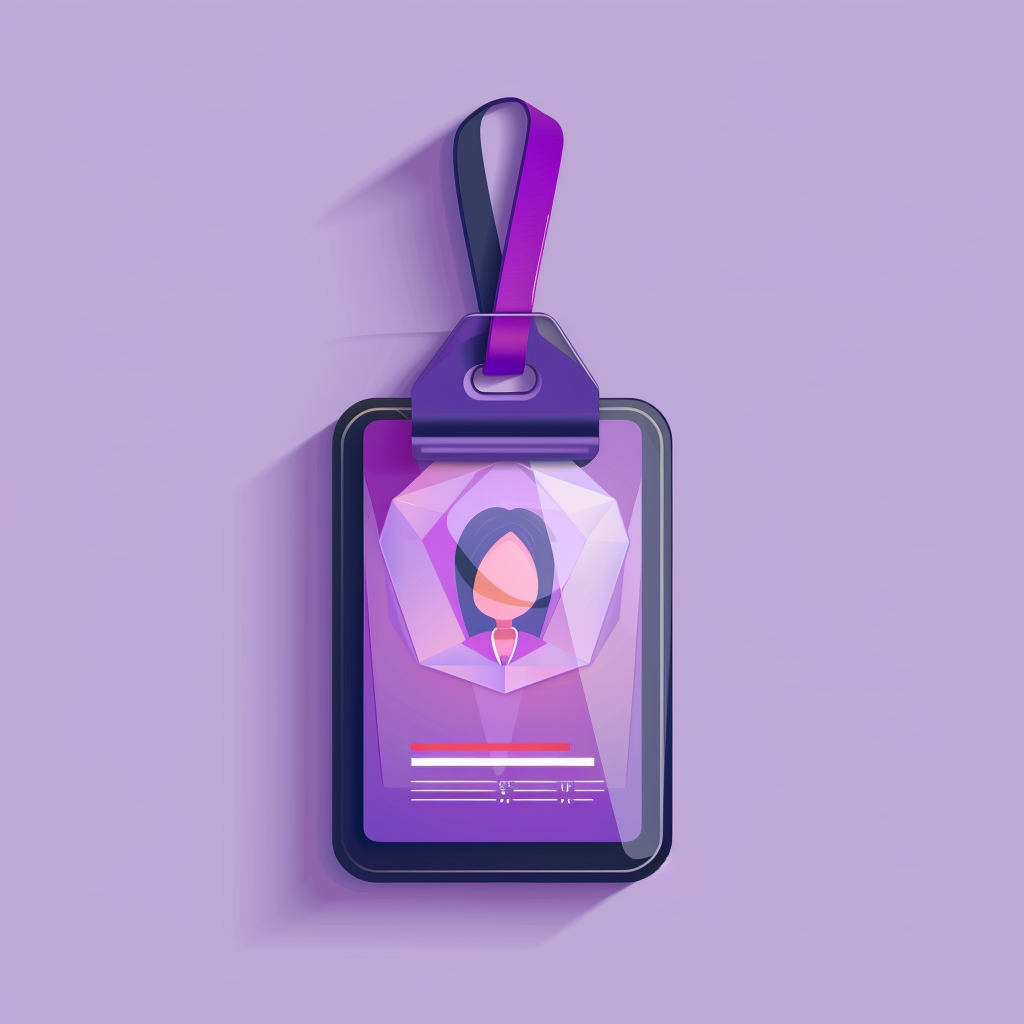 ID Card Violet Background Vector