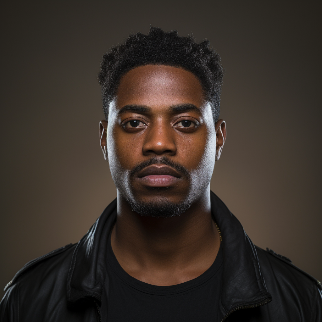 Headshot of Black Man ID Photo