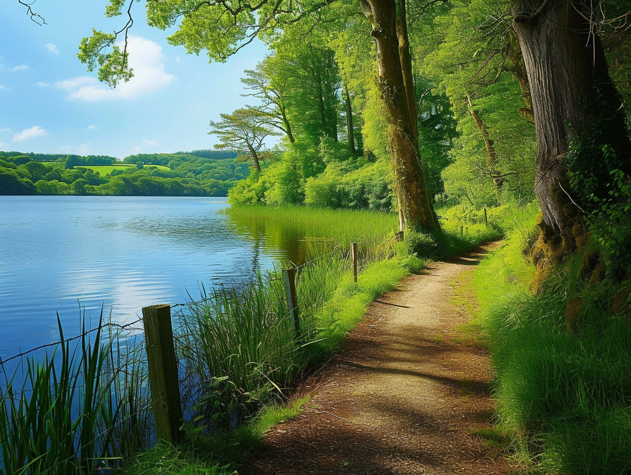 Beautiful calm lake in County Cavan