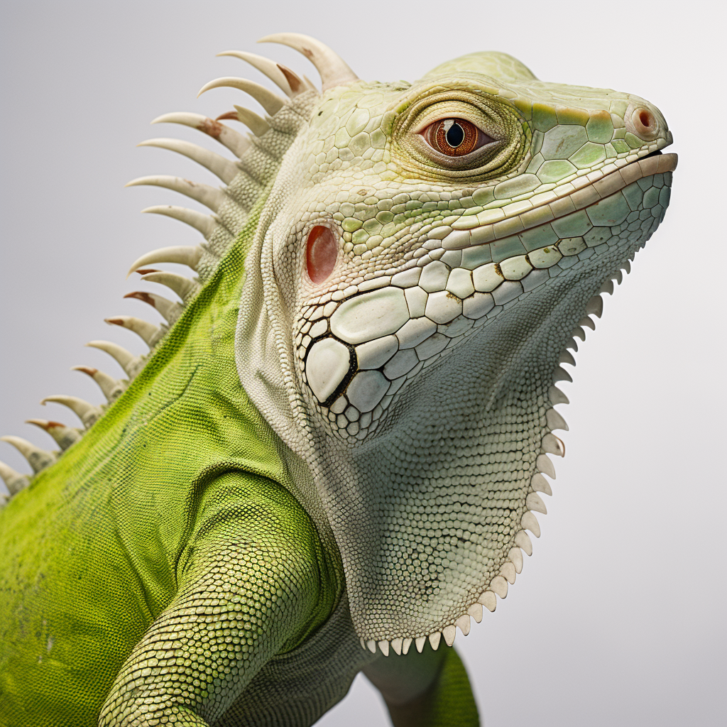 Beautiful Iguana on Soft Light Background