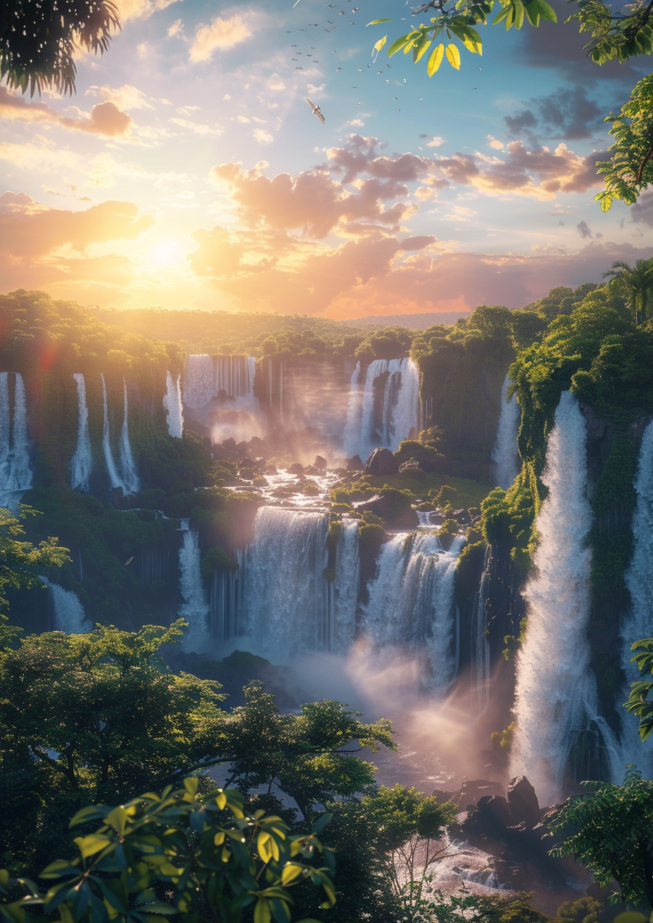 Iguazu Falls at Sunrise 8K