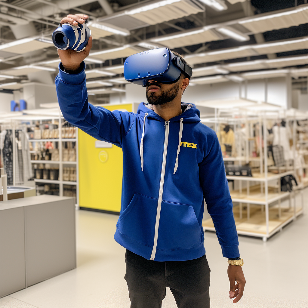 Person exploring IKEA with Oculus Quest 3