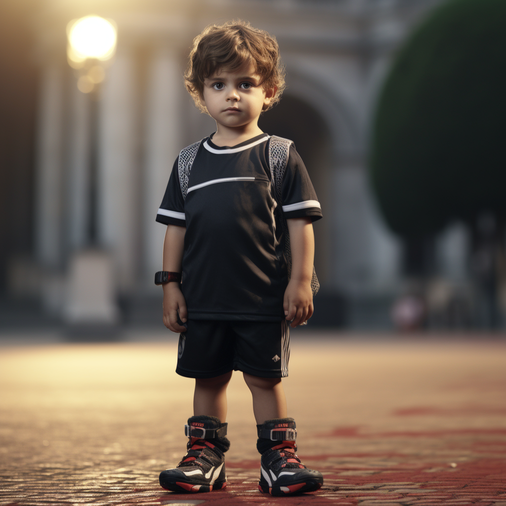 Iker Casillas in Nike football boots as a cute kid