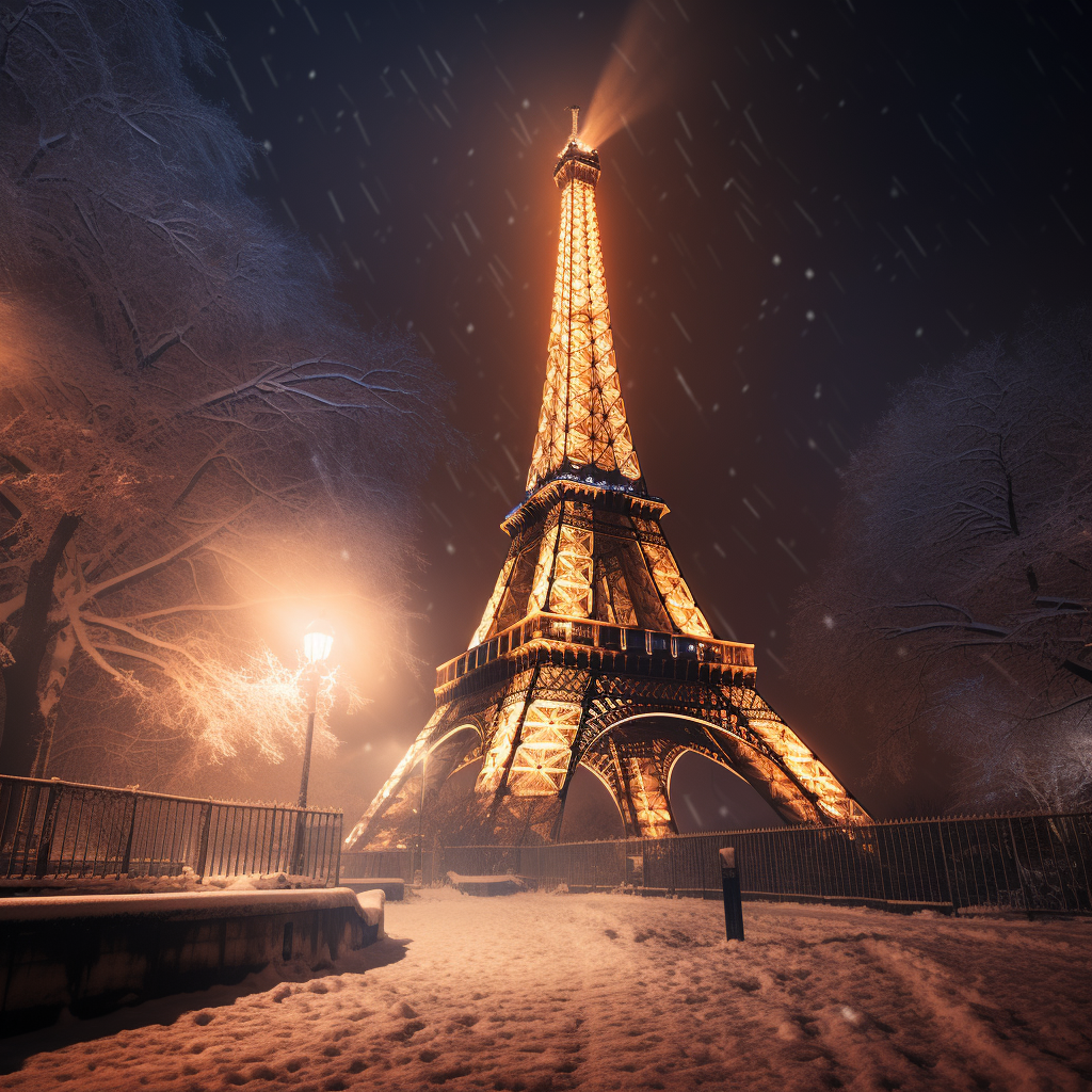 Stunning Eiffel Tower Night View