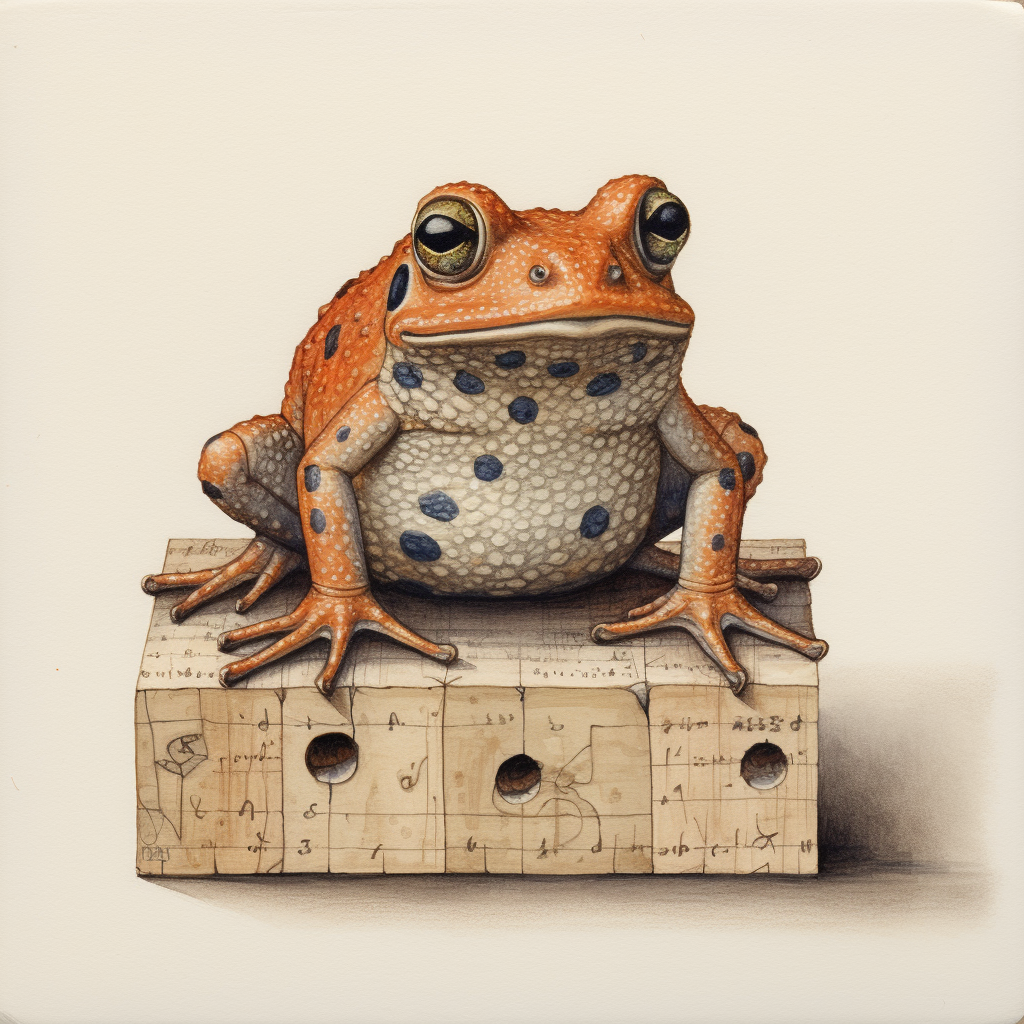 Toad in Square Illustration