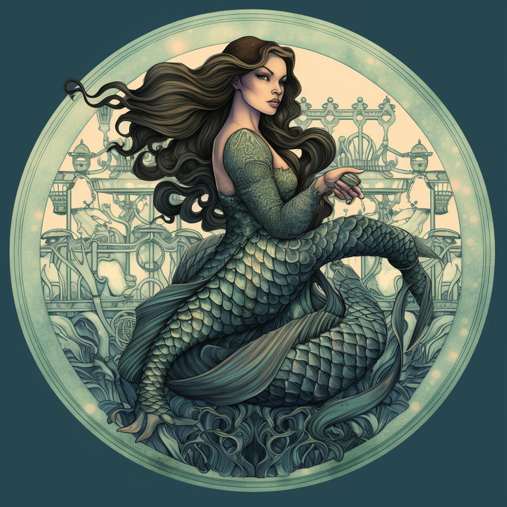 Beautiful mermaid with enchanting full body scales