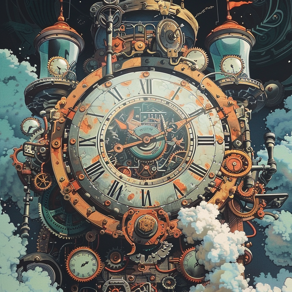 Clock time illustration prompt