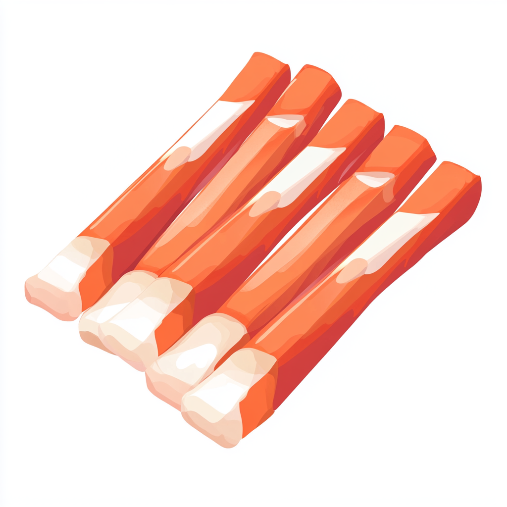 Cartoon of Imitation Crab Sticks