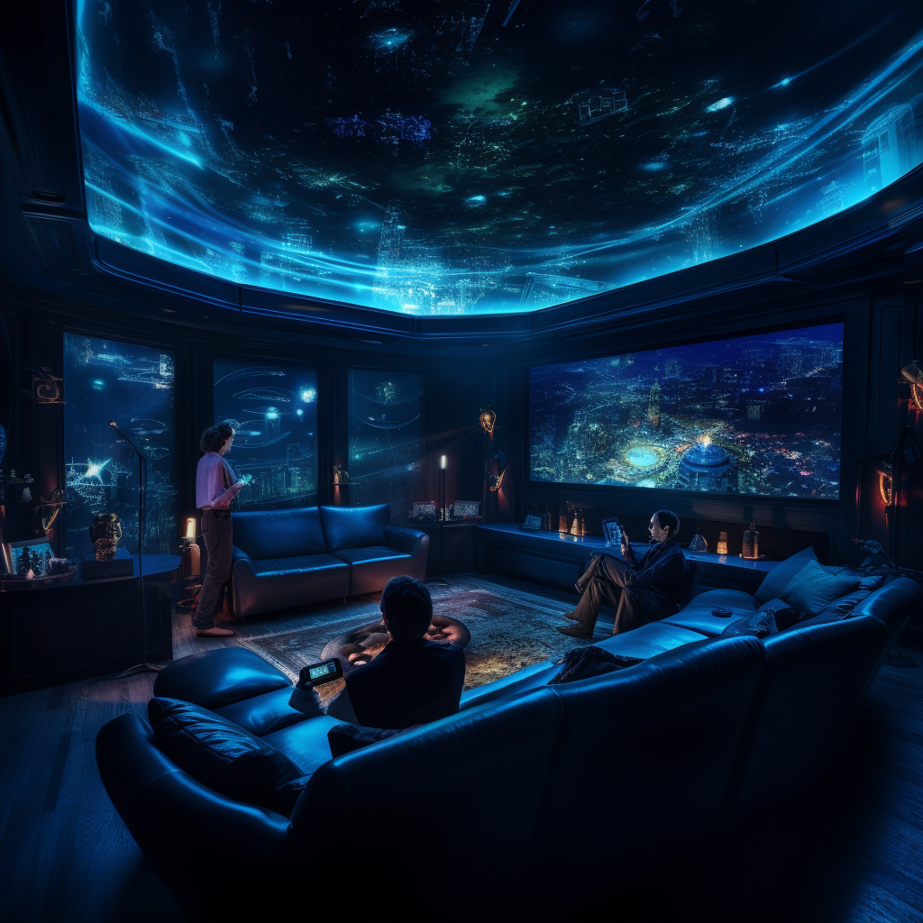 Luxurious immersive cinema room setup