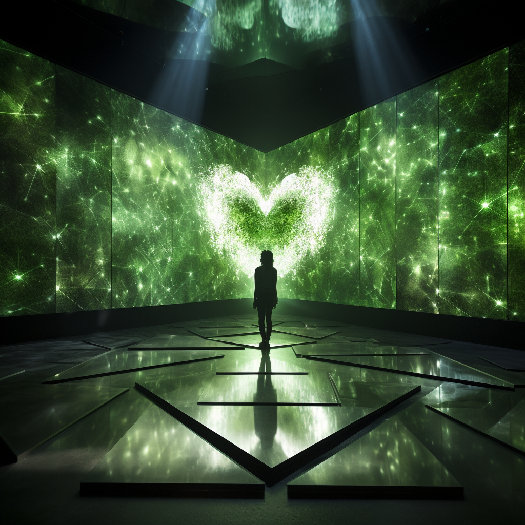 Heart Chakra Animation in Green