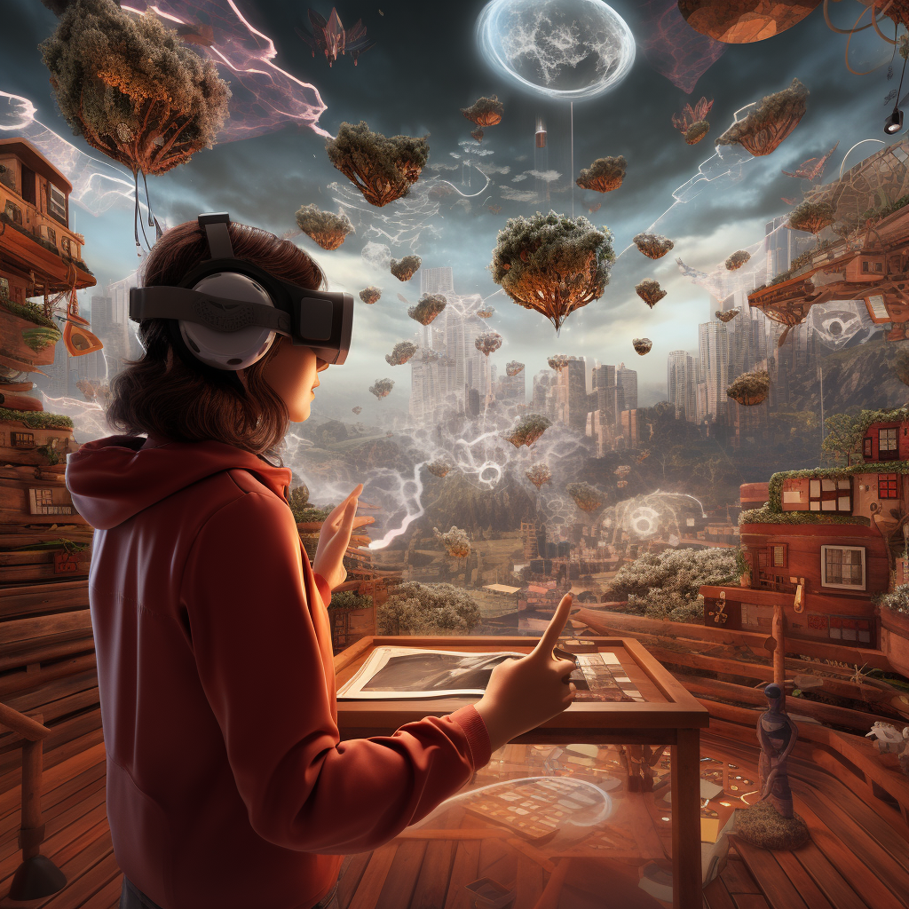 Immersive visual storytelling experience world