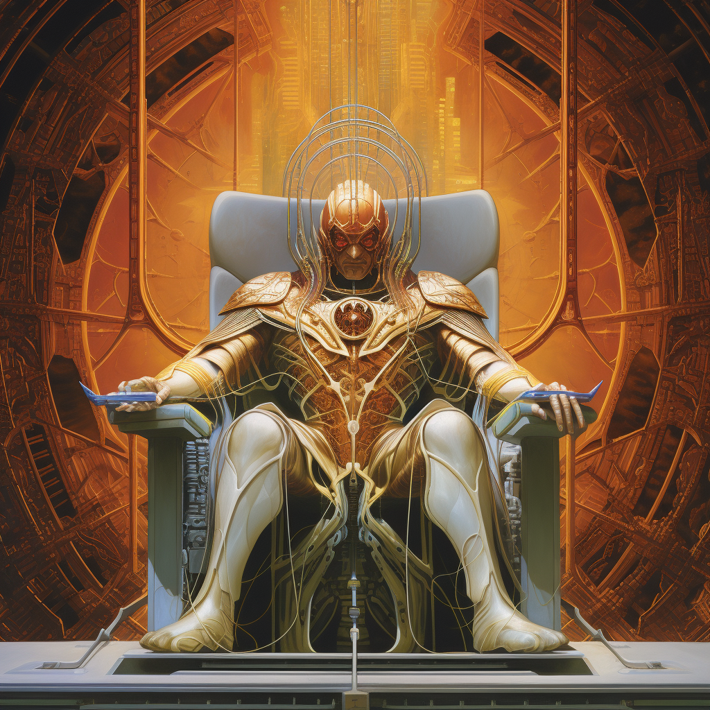 Immortal Autarch Emperor on High-Tech Throne