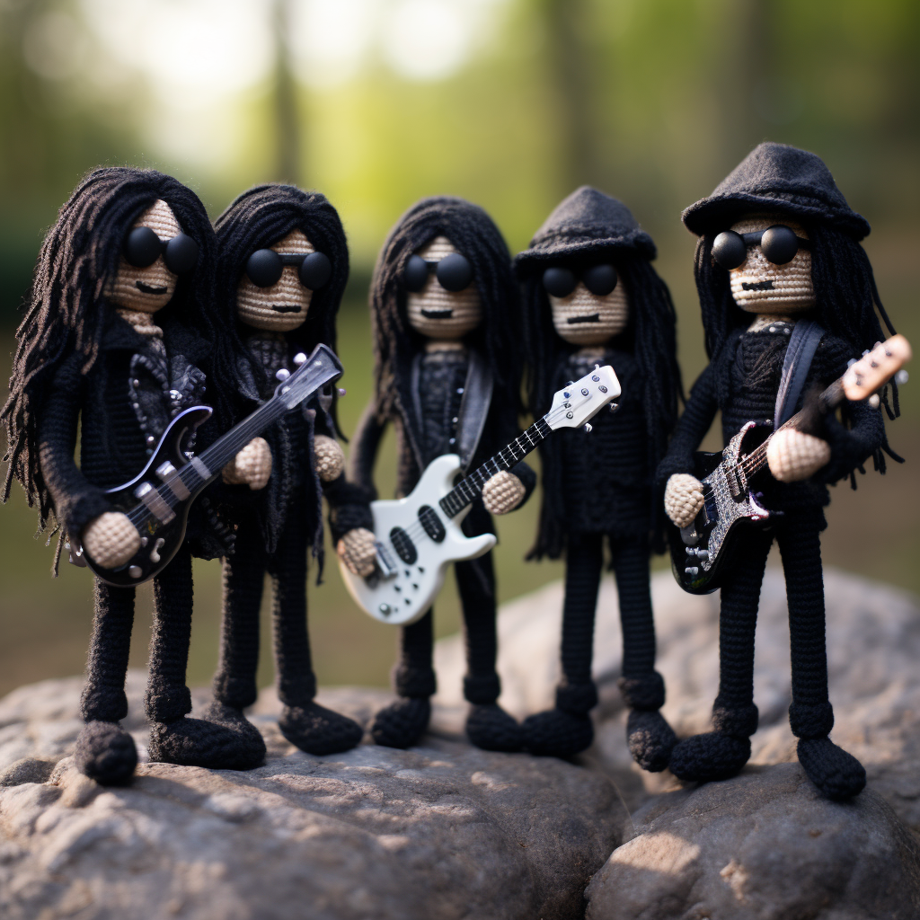 Crochet figurine of Immortal band