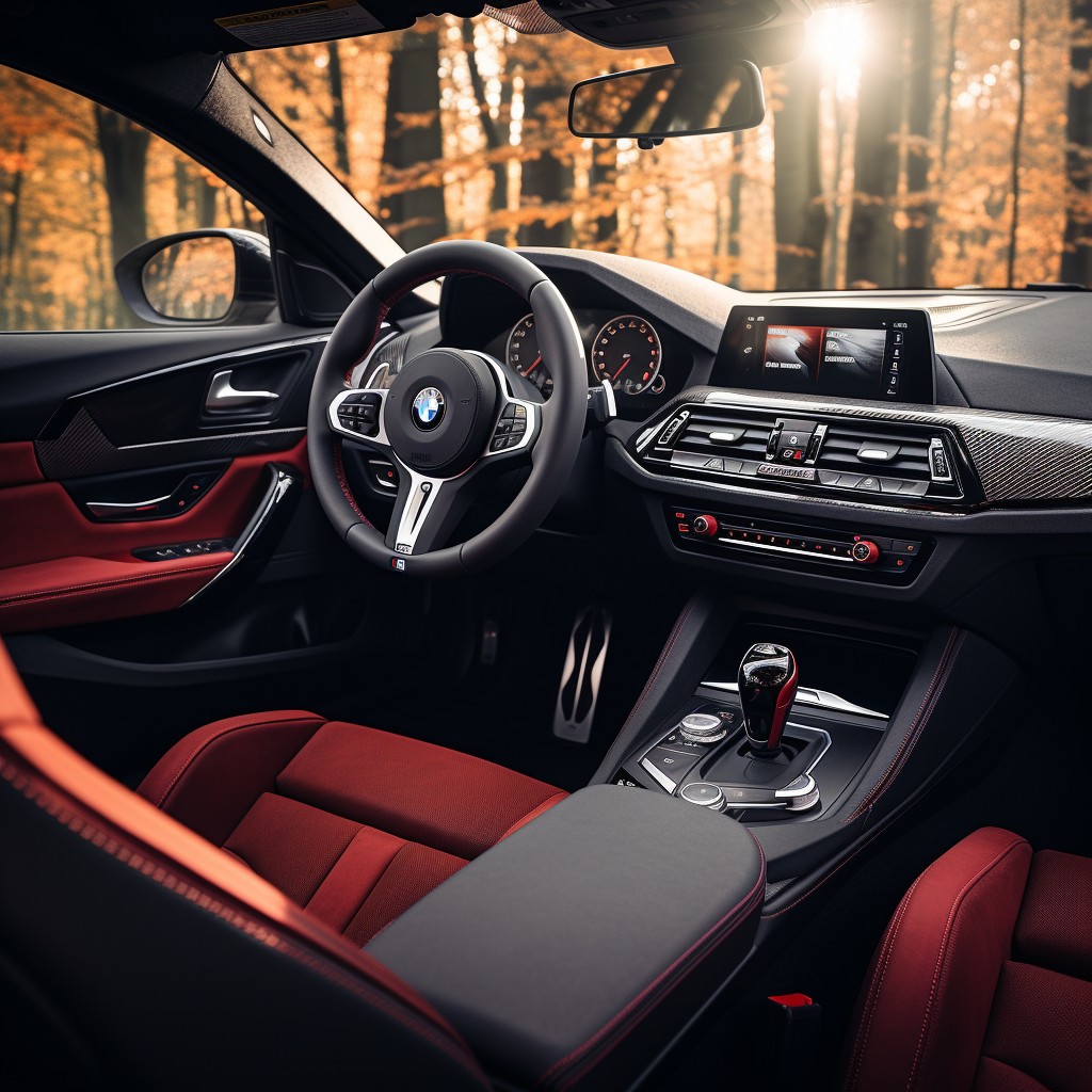 Luxurious Imola Red BMW M2 Interior