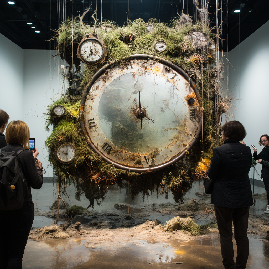 Futuristic Escape Velocity Organism Mirror Clock
