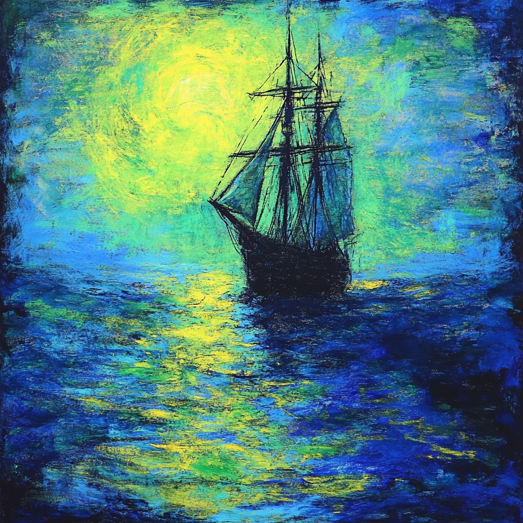 Impressionist Sailing Boat Artwork