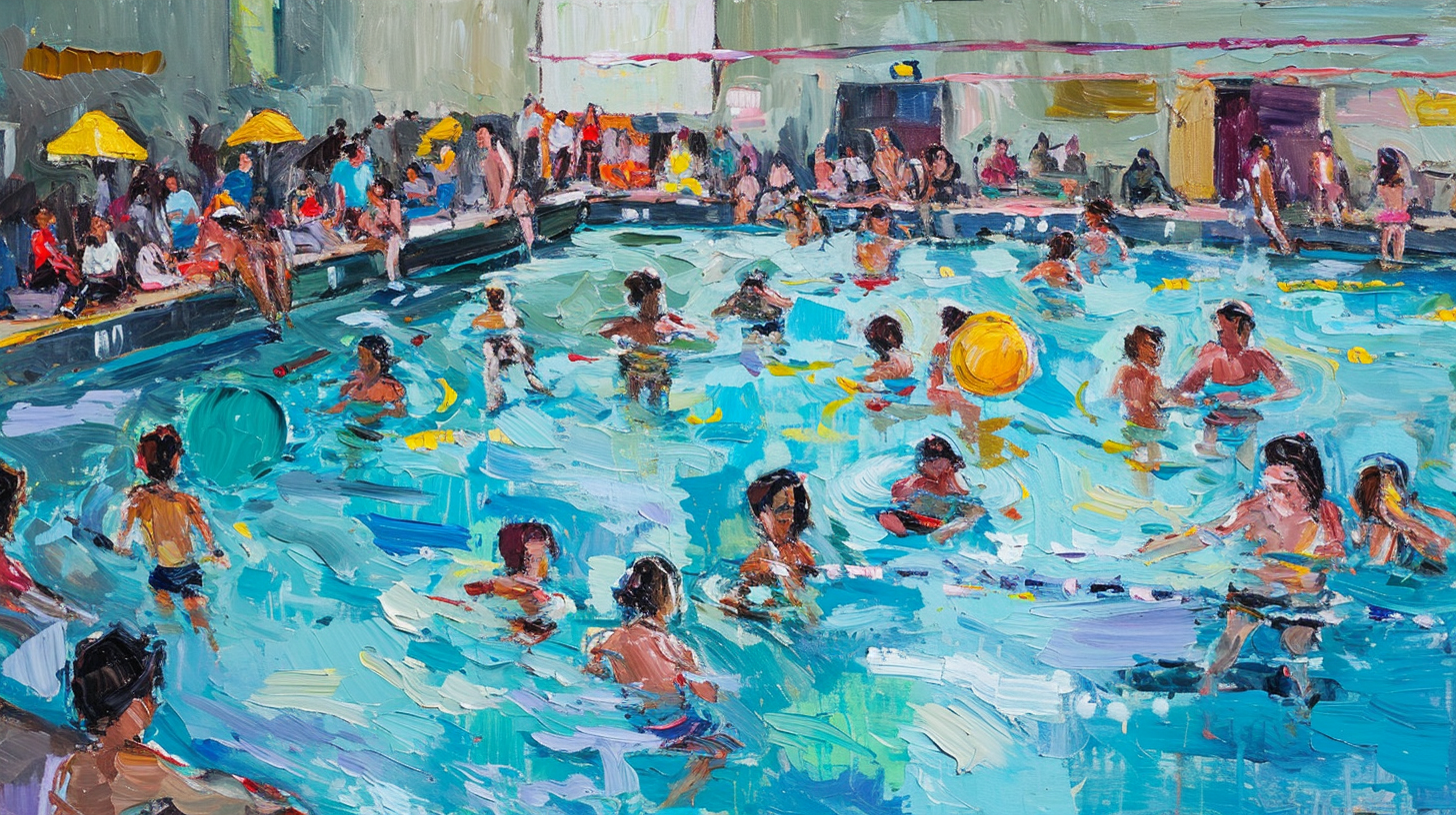 Impressionist Pool Painting