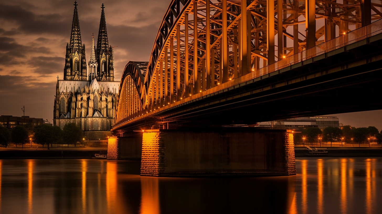 Impressive painting of Cologne's iconic landmarks